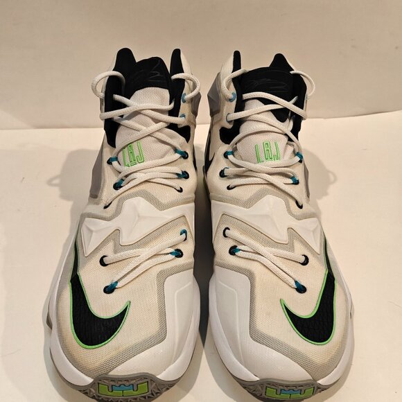 Nike LeBron 13 Command Force 807219-100 2016 Men’s Size 13 White Green Shoes - Picture 6 of 16